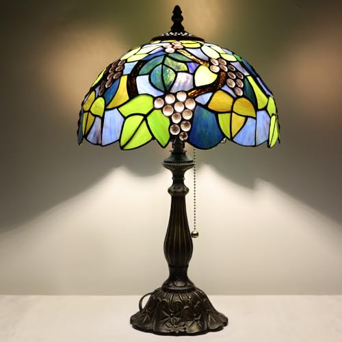 Stained Glass Table Lamp 12X12X19 Inch Sea Blue I491