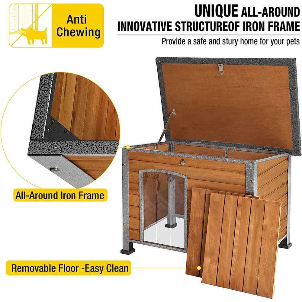 Wooden Dog Crates House with Iron Frame V813