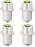 4 Pack LED Flashlight Bulb P13.5S PR2 3W 3V 4.5V 6V White Replacement Set T211