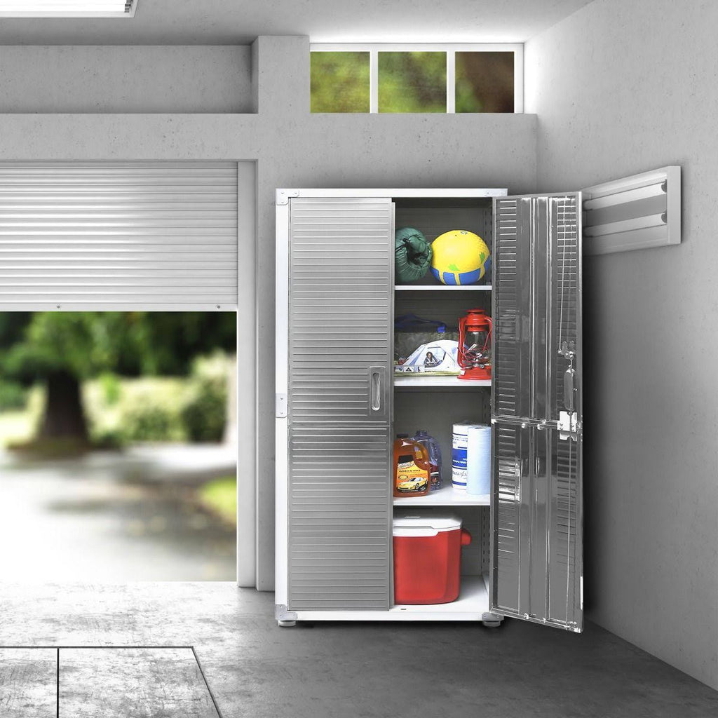White 2-Door Rolling Storage Cabinet A97166