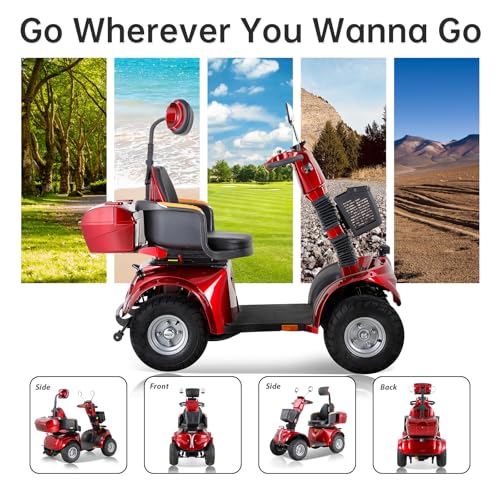 Red Heavy Duty 4 Wheel Mobility Scooter R15627