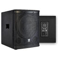 18 inch Active Powered PA Subwoofer Cabinet 3000W with Class-D Amplifier, Black E2497