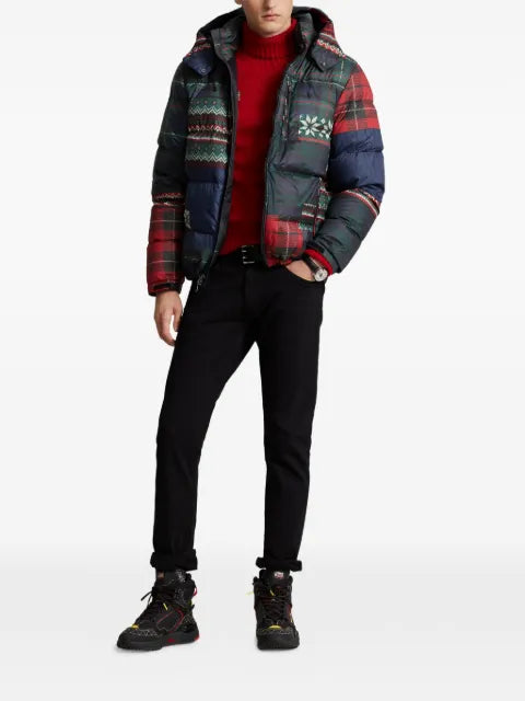 Polo Ralph Lauren The Gorham Patchwork-Print down jacket