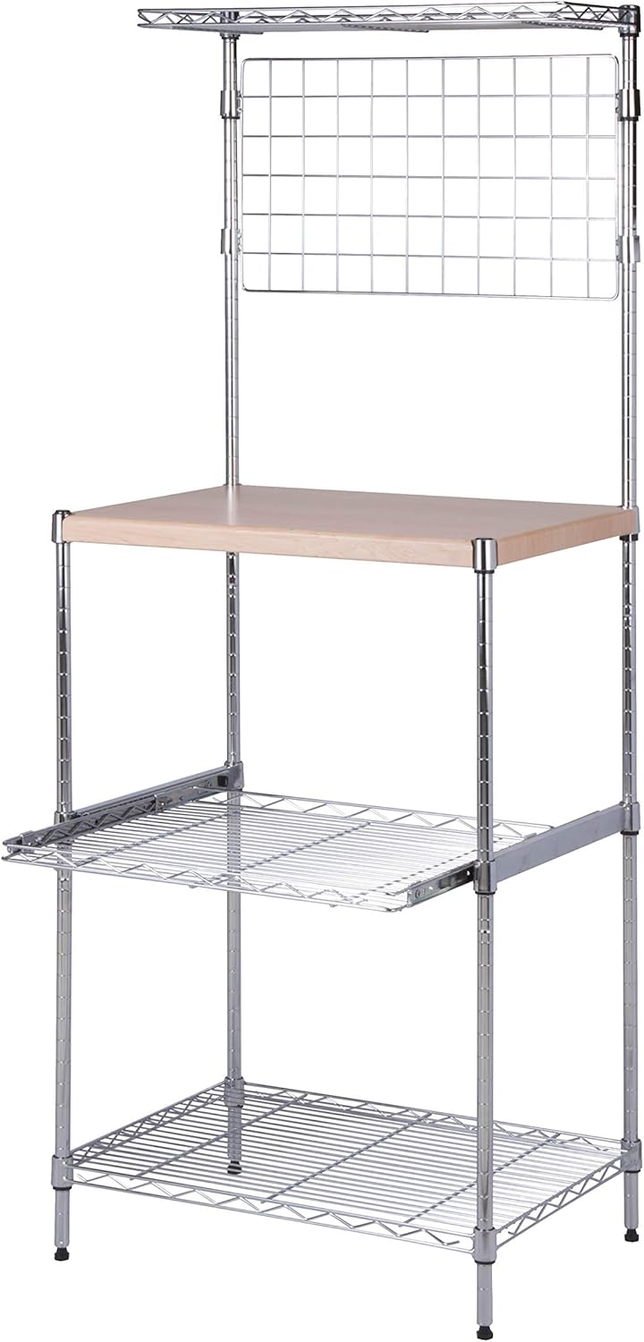 Chrome Microwave Shelving Unit J9809