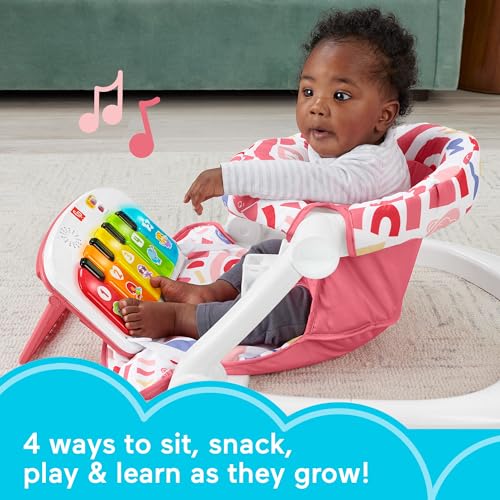 Pink Portable Baby Chair with Piano Toy & Snack Tray T266562