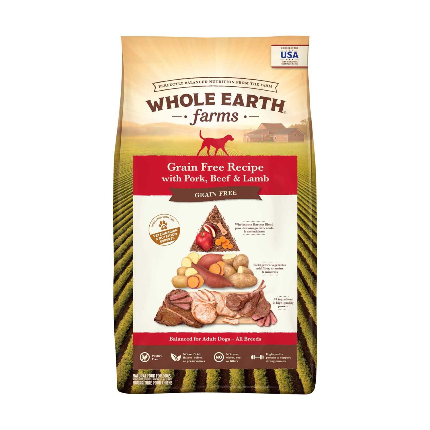 Grain Free Pork Beef & Lamb Recipe Dry Dog Food U94338