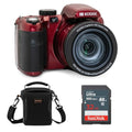 Red 20MP Full HD Digital Camera with 32GB Memory Card and Camera Bag V864