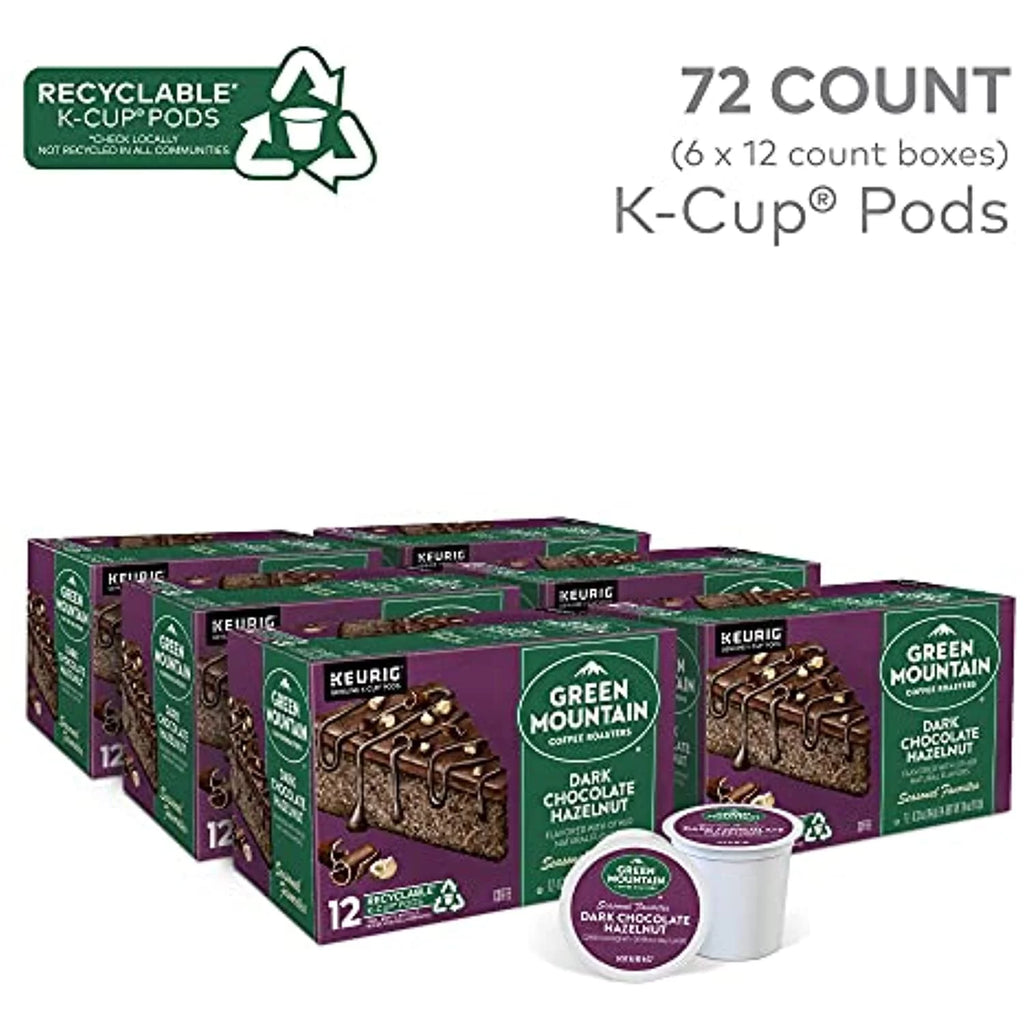 Dark Chocolate Hazelnut Coffee, 72 Count K-Cup Pods F33519