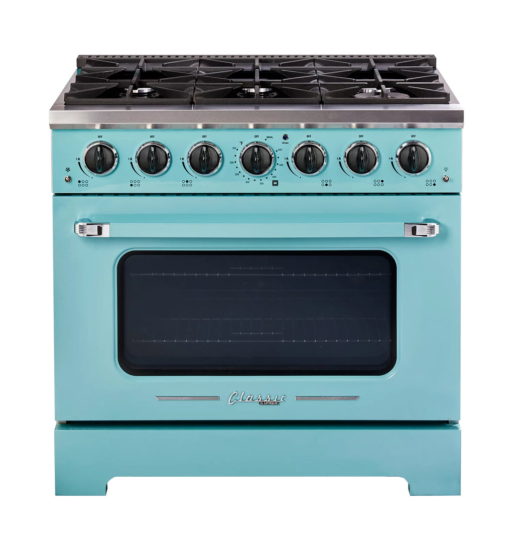 36" 5.2 cu/ft Freestanding Gas Range with Convection Oven and Sealed Burners I18638