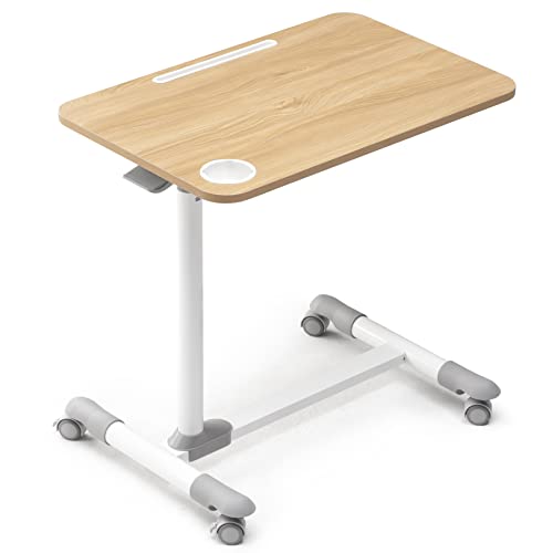 Black Adjustable Overbed Table with Wheels R371040