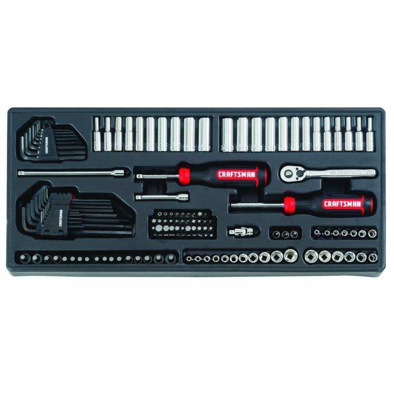 1/4, 3/8 and 1/2 in. Drive Metric and SAE 6 and 12 Point Mechanic's Tool Set 308 pc. P359849