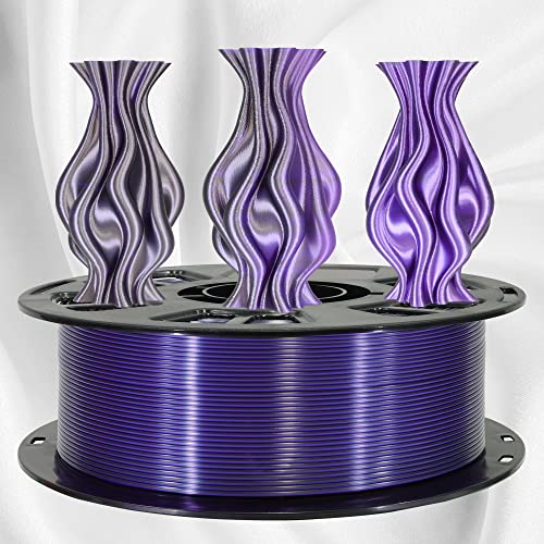 6 Spools Bicolor Dual Color 1.75mm 3D Printer Filament Bundle, Silk PLA, 250g X 6 Spools F350962
