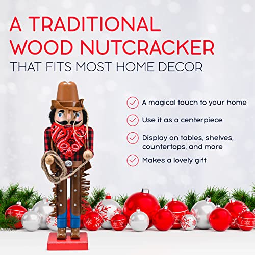 Brown and Red Wooden Nutcracker V85941