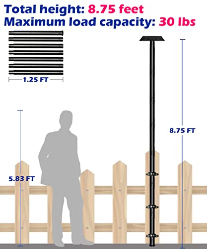 Matte Black Heavy Duty Bird Feeder Pole Kit E995000