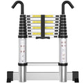 12.5 FT Aluminum Telescoping Ladder with Stabilizer W51808