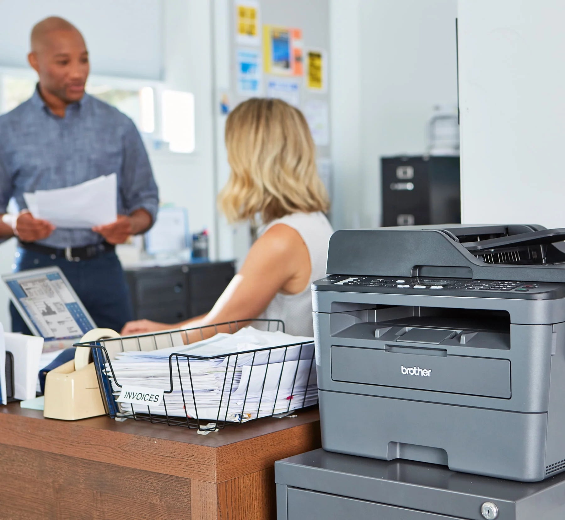 Monochrome Laser All-in-One Printer with Duplex Printing and Wireless Connectivity I85699