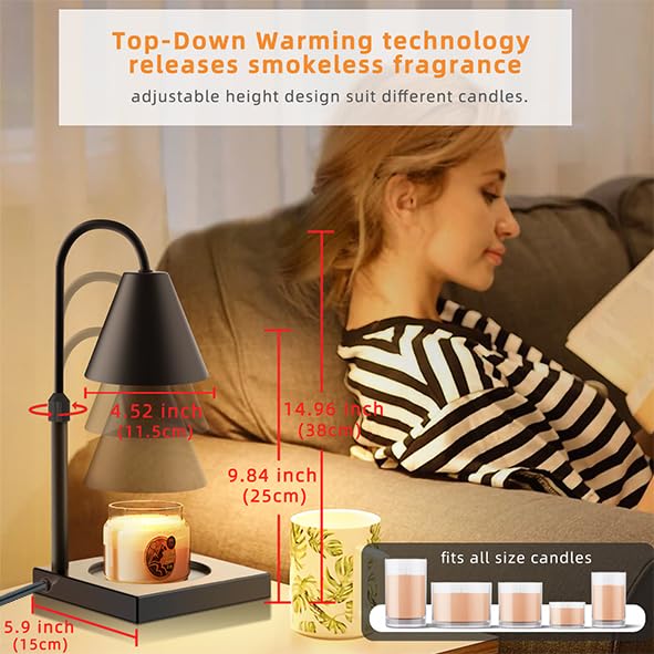 Dimmable Metal Candle Warmer Lamp Height Adjustable E390