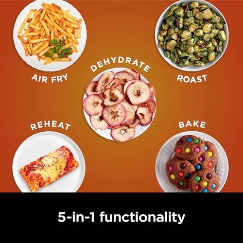 4-in-1 Air Fryer with 5 QT Capacity, Nonstick Basket & Crisper Plate, Grey Z1614