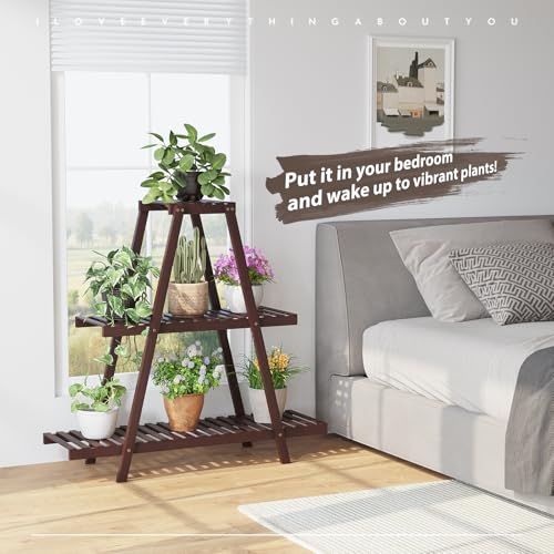 3 Tier 8 Potted Bamboo Plant Stand G140167