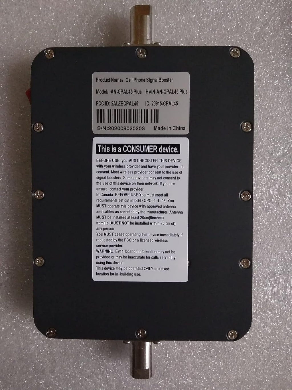 5 Bands Vehicle Cell Signal Booster for 3G 4G LTE Voice & Data E810