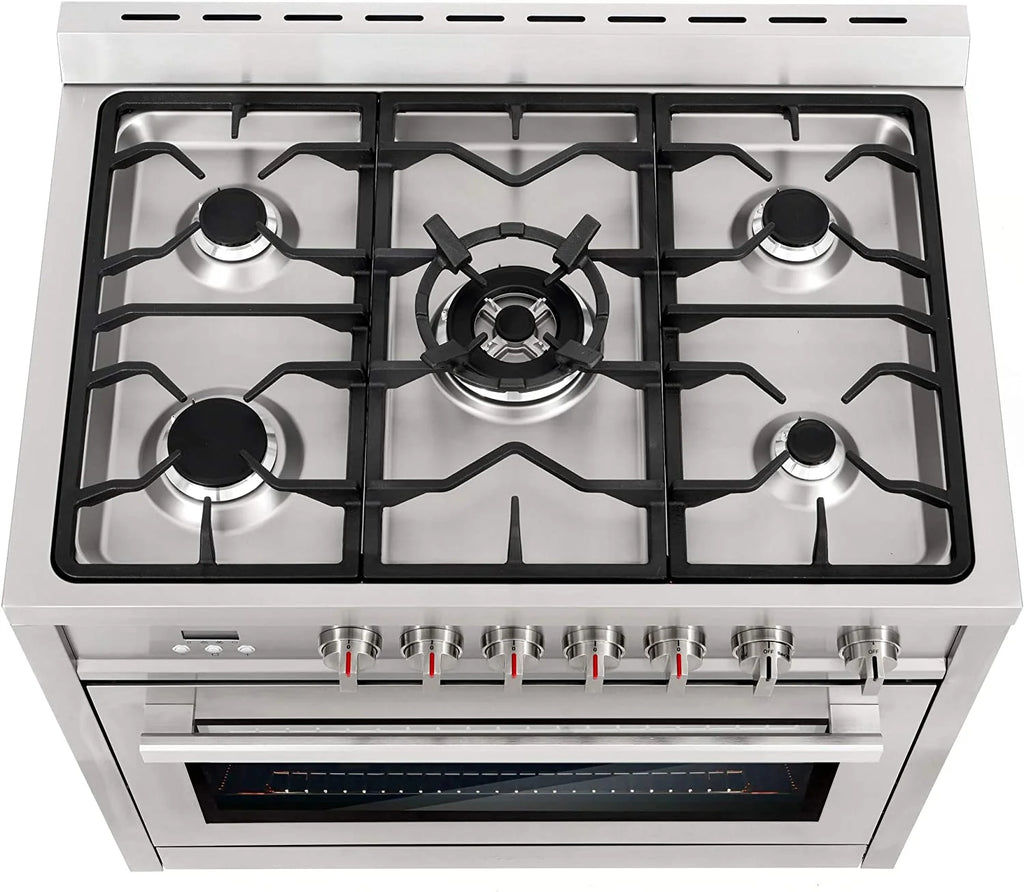 36-in 5 Burners 3.8-cu ft Convection Oven Freestanding Gas Range N912