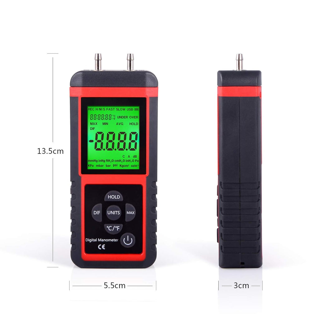 Digital Air Pressure Meter Differential Pressure Gauge D345503