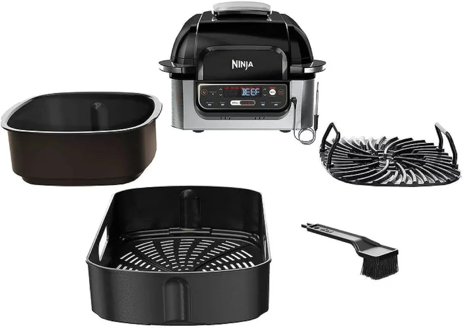5-in-1 Indoor Grill with 4-Quart Air Fryer X611836