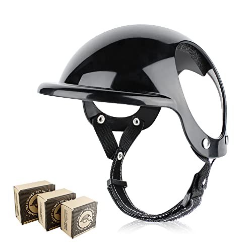 Medium Pet Dog Helmet with Ear Hole Motorcycle Dog Helmet Multi-Sport Dog Hard Hat Outdoor Bike Doggy Cap J5337
