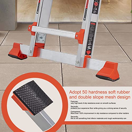 5 Step 17 Ft Anti-Slip Multi Position Aluminum Ladder I2313