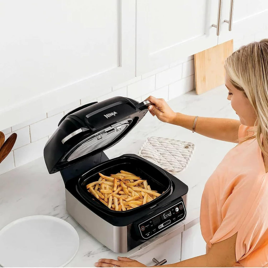 5-in-1 Indoor Grill with 4-Quart Air Fryer X611836