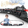 Remote Control Train Set with Track, Lighting, Rechargeable Battery, Smoke, Whistle & Lights L2986