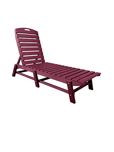 Teal Folding HDPE Recycled Poly Pool Chaise Lounge P219842