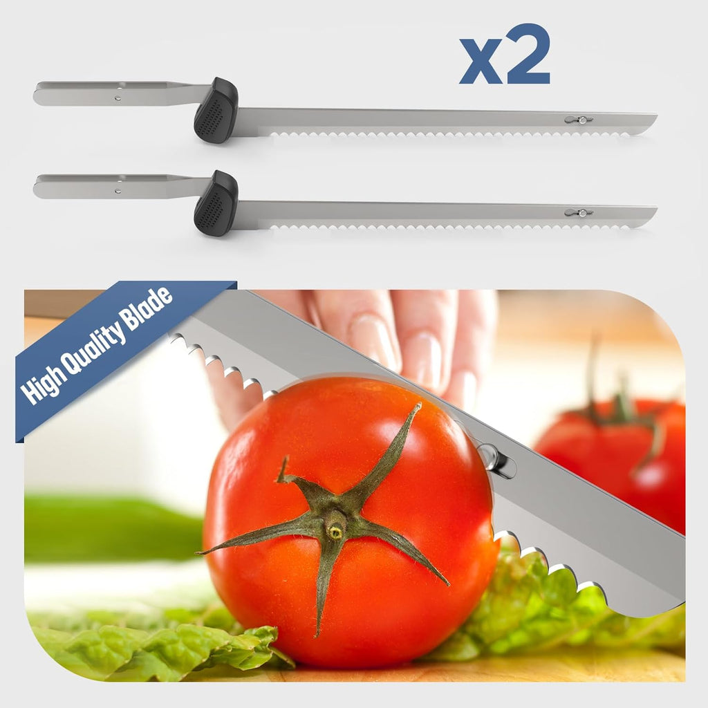 Cordless Electric Knife with Safety Lock Include 2 Blades O684542