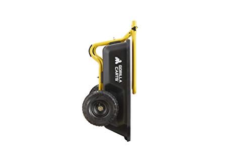 Black/Yellow Poly Dump Cart, 4 cu ft, 300 lb. Capacity R95949