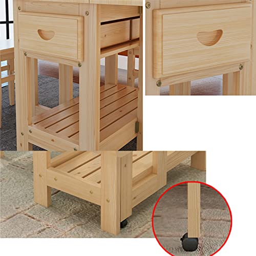 Drop Leaf Dining Table with Wheels U8091