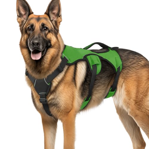 Black Reflective No Pull Dog Harness with Lift Handle X562