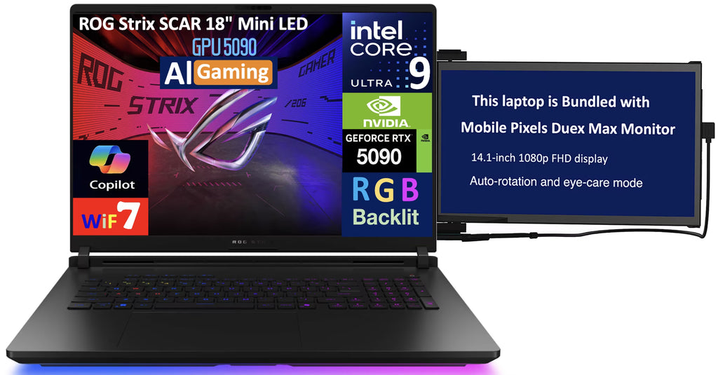 18in 240Hz Mini LED WQXGA Gaming Laptop with Intel Ultra 9 275HX, NVIDIA GeForce RTX 5090 24GB, 32GB DDR5, 8TB PCIe SSD, Win 11 Pro O272