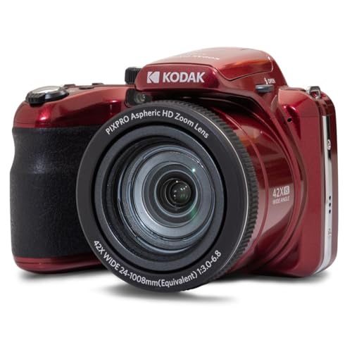 Red 20MP Full HD Digital Camera with 32GB Memory Card and Camera Bag V864
