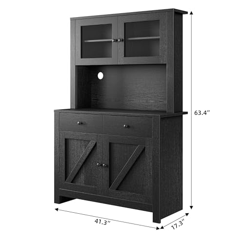 White Freestanding Tall Kitchen Pantry Cabinet with Adjustable Shelves A702