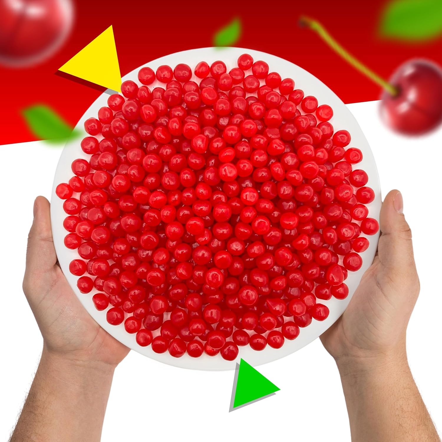 Cherry Sours Chewy Balls Candy (2 Pound Bag) G7534