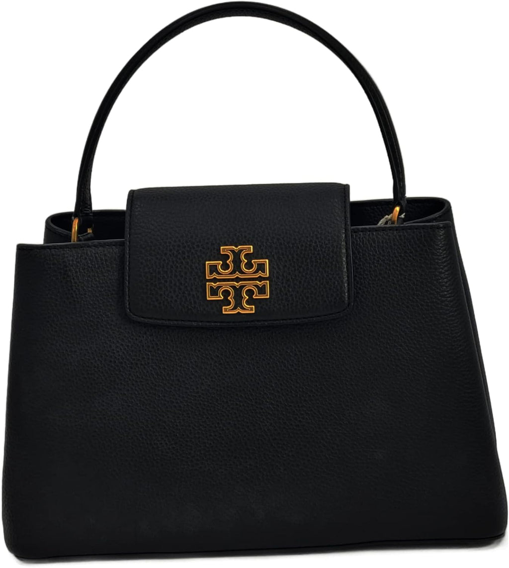 Black Pebbled Leather Satchel Bag Y120738