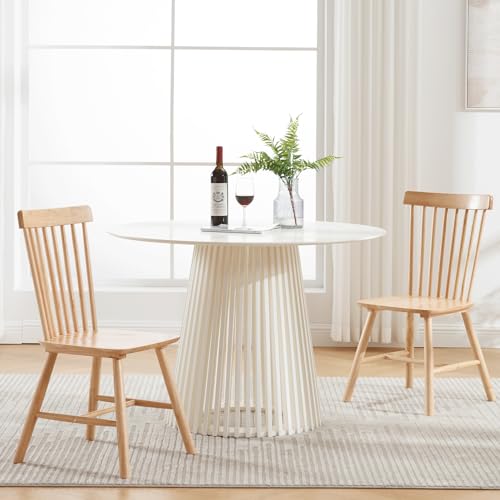 Black Solid Wood Dining Chairs Set of 2 J24348