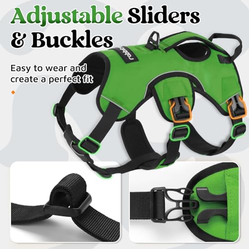 Black Reflective No Pull Dog Harness with Lift Handle X562