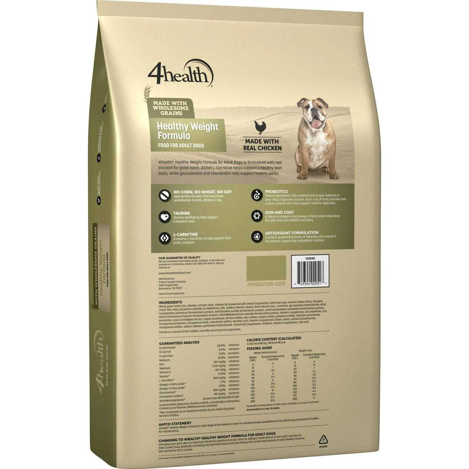 Adult Healthy Weight Chicken Formula Dry Dog Food O6369