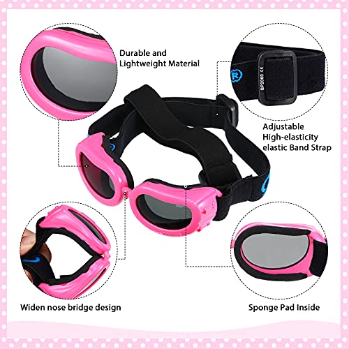 Blue 4 Inch Padded Pet Motorcycle Helmet and Dog Goggles Set C2285