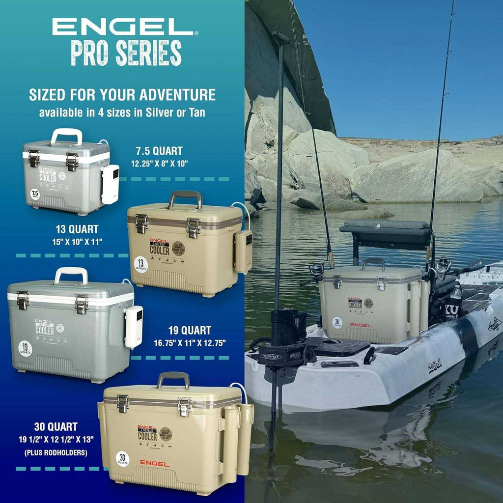 Live Bait Pro Cooler with Rechargeable Aerator & Stainless Hardware I667241