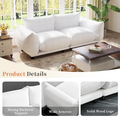 Beige 3 Seater Chaise Lounge Sectional Sofa with 3 Lumbar Pillows N863211