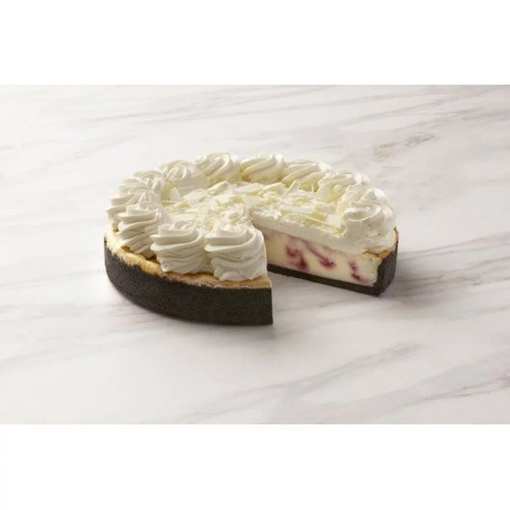 10 inch 14 Slice White Chocolate Raspberry Cheesecake, 80 Ounce U641