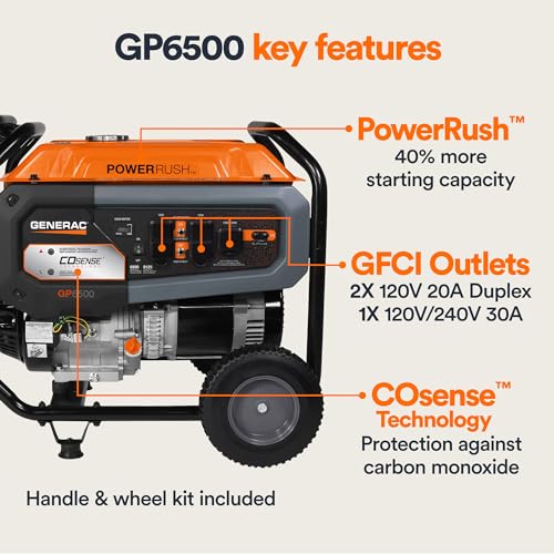 8,000-Watt Gas-Powered Portable Generator with Electric Start Q61021