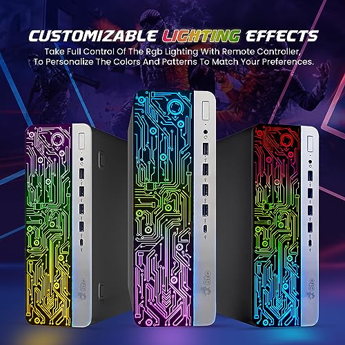 RGB Gaming Desktop PC Bundle - Intel Core i7 6th Gen, 16GB DDR4 Ram, 512GB SSD, NVIDIA GT-1030 2GB GDDR5, 22 Inch Monitor - Windows 10 Pro (Renewed) Z65375
